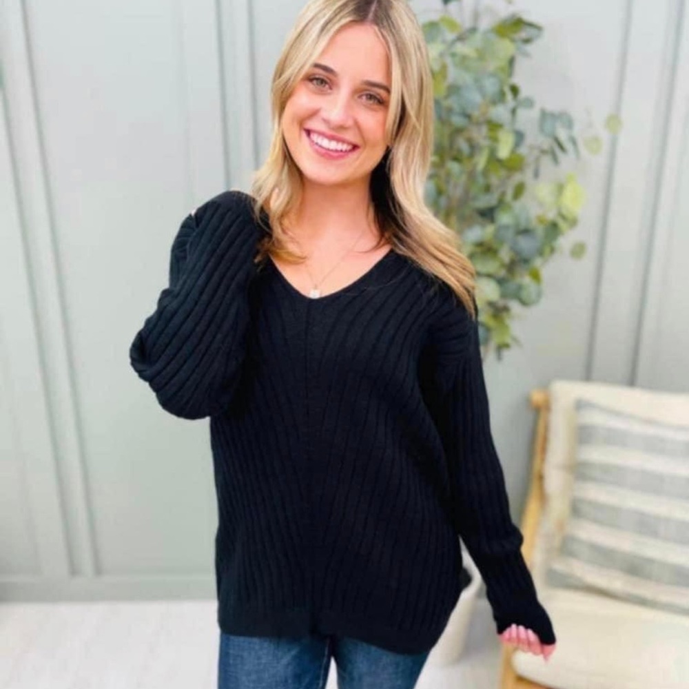Black sweater by Vine and Love brand